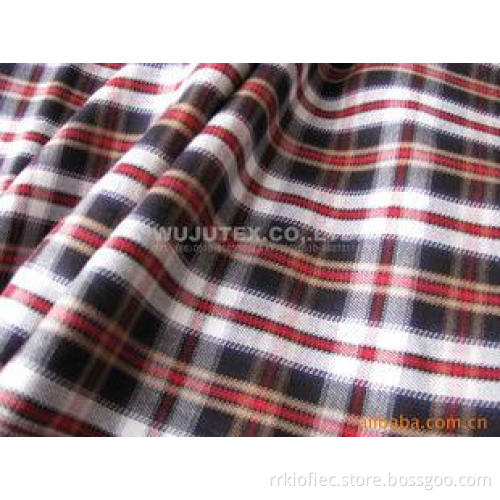 High Quality 180g/sm Twill Check Cotton Yarn Dyed Fabric Cl